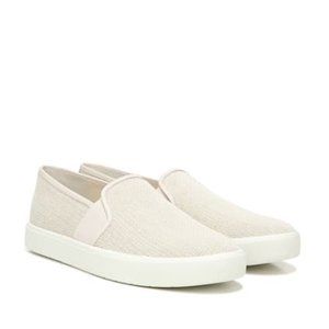 NWT Vince White Linen Blair 5 Slip On Sneaker